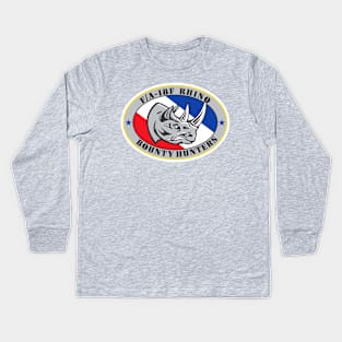 VFA-2 Bounty Hunters - Rhino Kids Long Sleeve T-Shirt